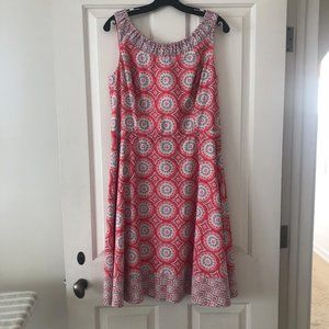 Talbots Fit and Flare Cotton Dress Size 10 EUC
